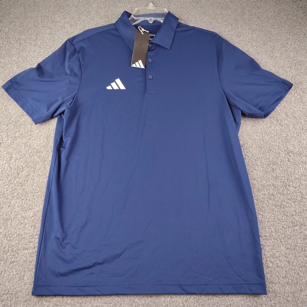 Adidas Polo Shirt Mens Medium Ultimate365 Navy Blue Golf NWT